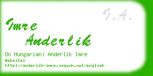 imre anderlik business card